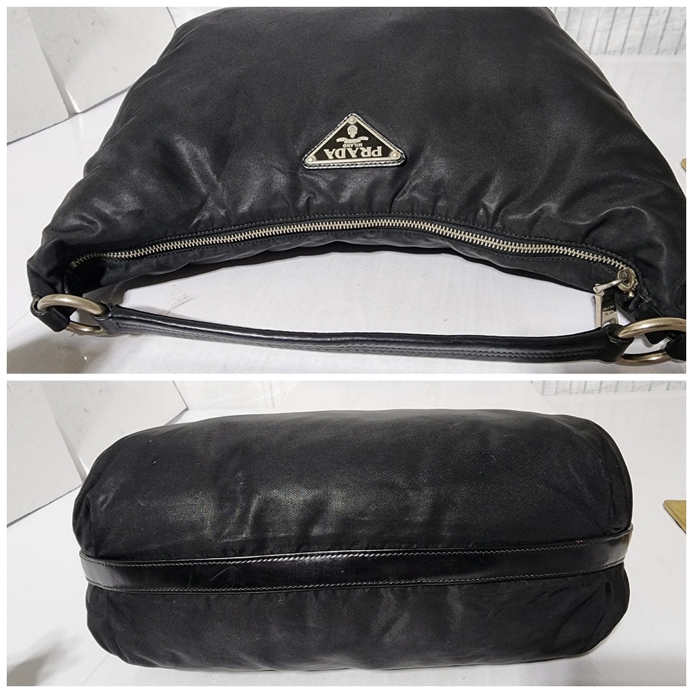 PRADA Tessuto Nylon Saffiano Sacca Shoulder Bag Black - Picture 9 of 16